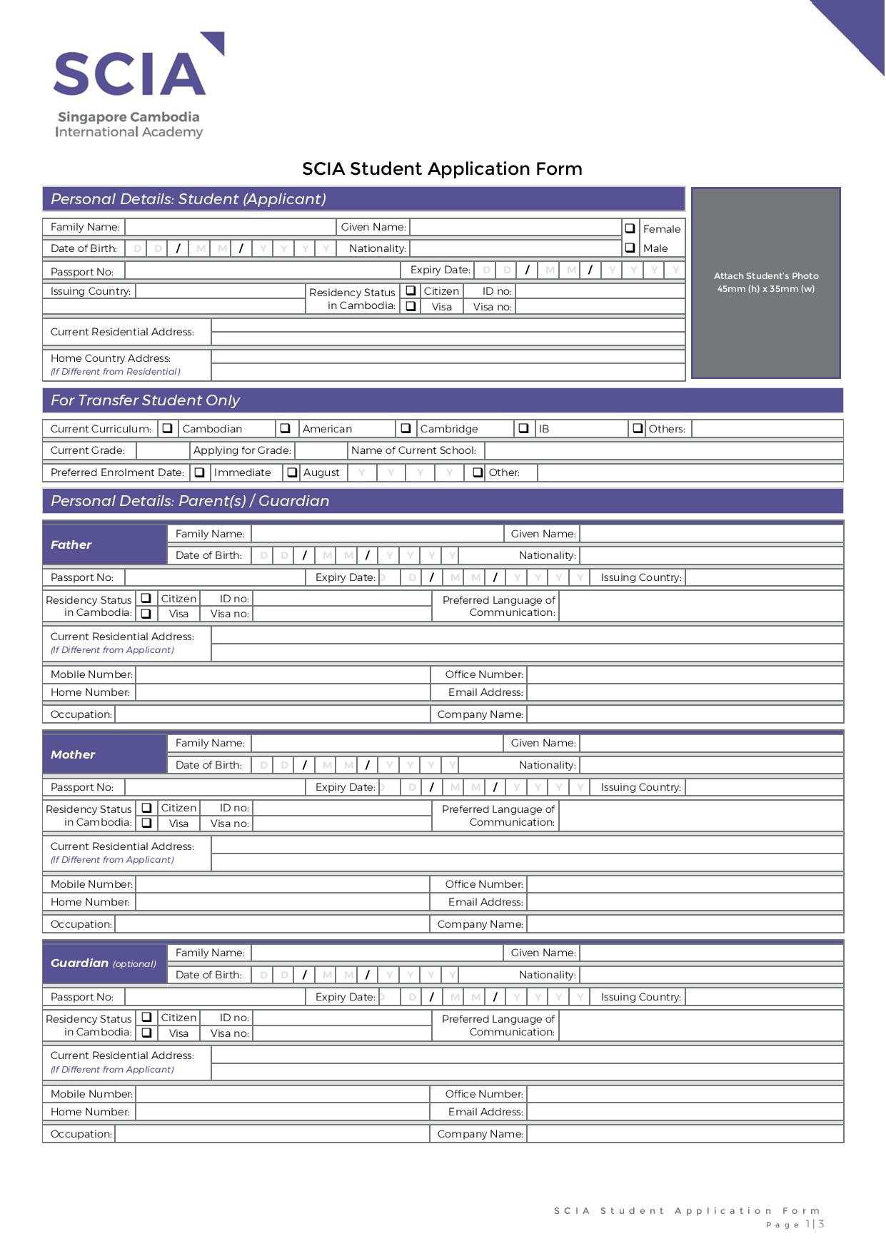 Application Form